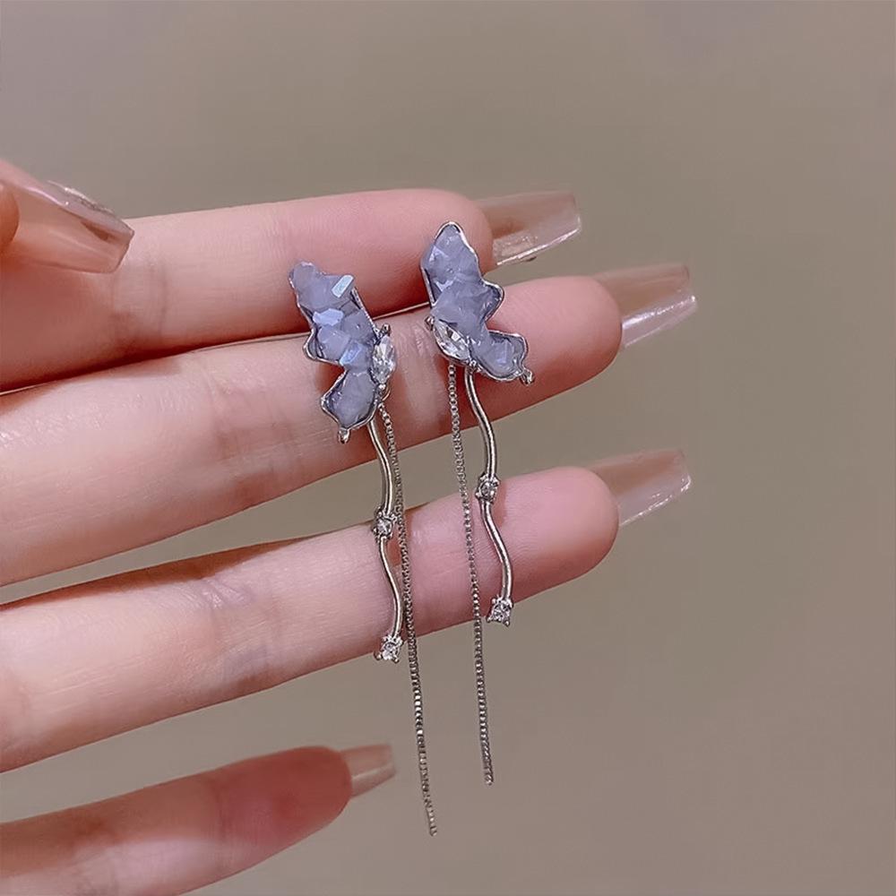 Elegant Floral Bow Earrings - High-End French Design for Women