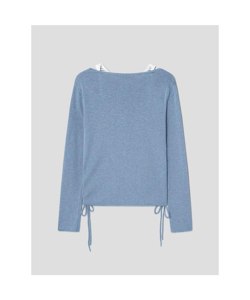 8SECONDS Layered Pullover Sky Blue