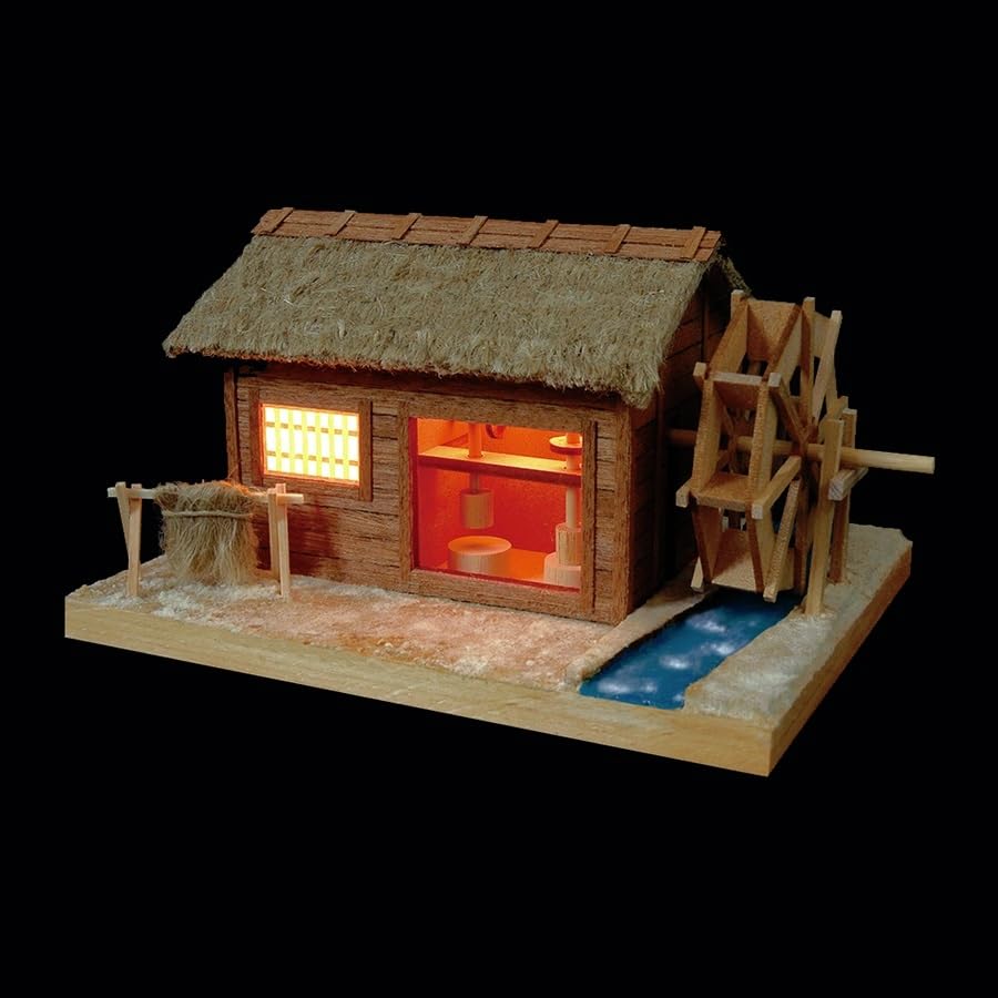 Woody Joe Akari No.4 Katakoto Watermill Wooden Model Assembly Kit (Building)