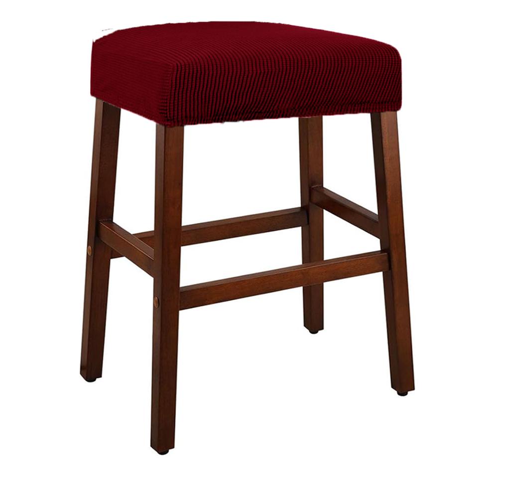 Elastic Rectangle Bar Stool Covers Vanity Stool Cover Jacquard Chair Seat Slipcover Counter Stool Covers Saddle Seat Cover