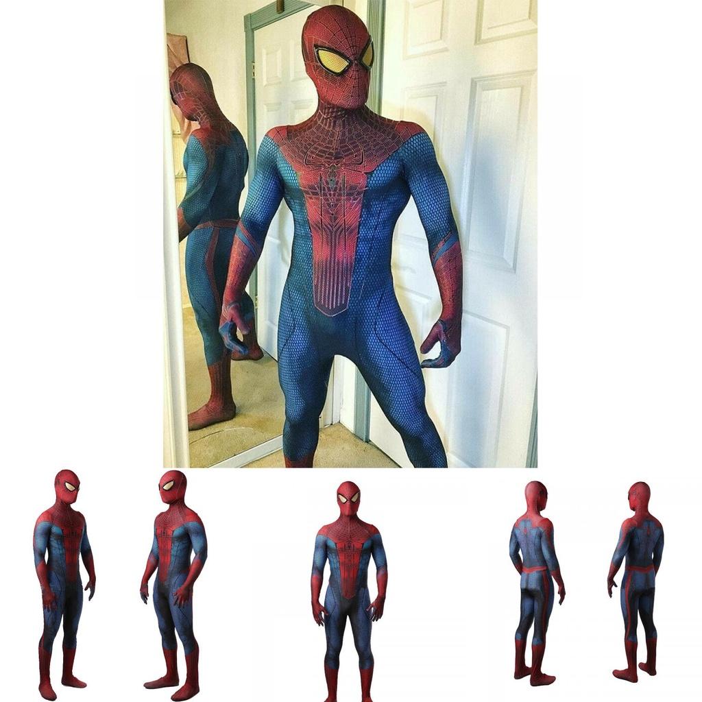 Het Verbazingwekkende Spider-man Pak Blauw&rood Spandex Bodysuit Voor Kinderen En Volwassenen
