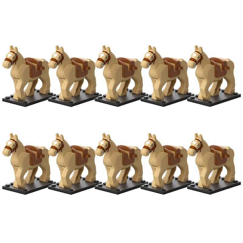 Medieval Zoo Building Blocks Character Accessories Mounts Animals Deer Elephants Camels Wolves Warhorses Bricks Toy Gifts K080