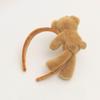 Cute Plush Bear Hair Clip Hairband Sweet Cartoon Style Fashionable Hair Accessories Side Clip Versatile Matching For Women