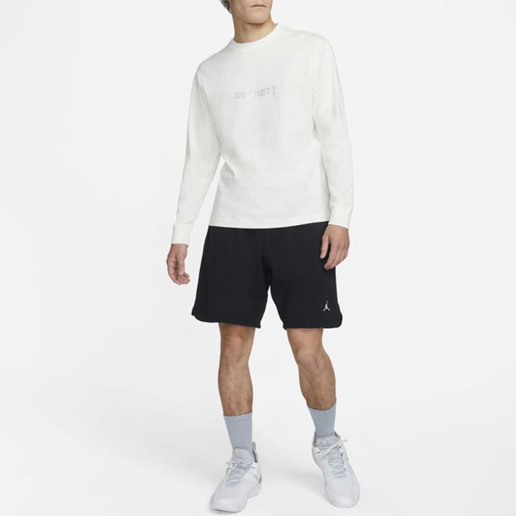 Jordan T Shirts Men's White Crew Neck Moderate Straight Fit DO2510-133