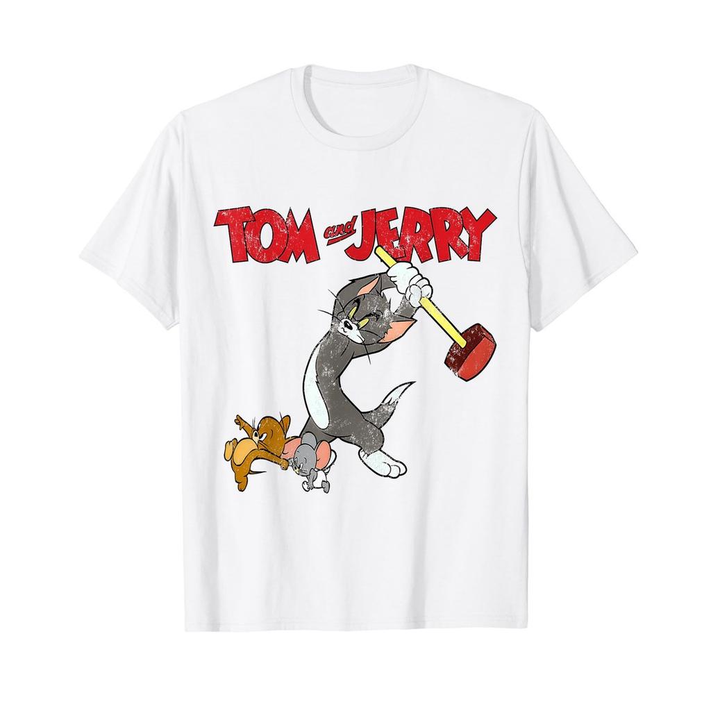 Warner Bros. Tom and Jerry Official Cartoon T-Shirt, Mouse Friends Tuffy Nibbles Classic Graphic Tee for Fans and Collectors