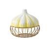Stylish Iron Garlic Shape Storage Basket Space Saving Egg Storage Garlic Ginger Basket Ceramic Kitchen Shelf Kitchen