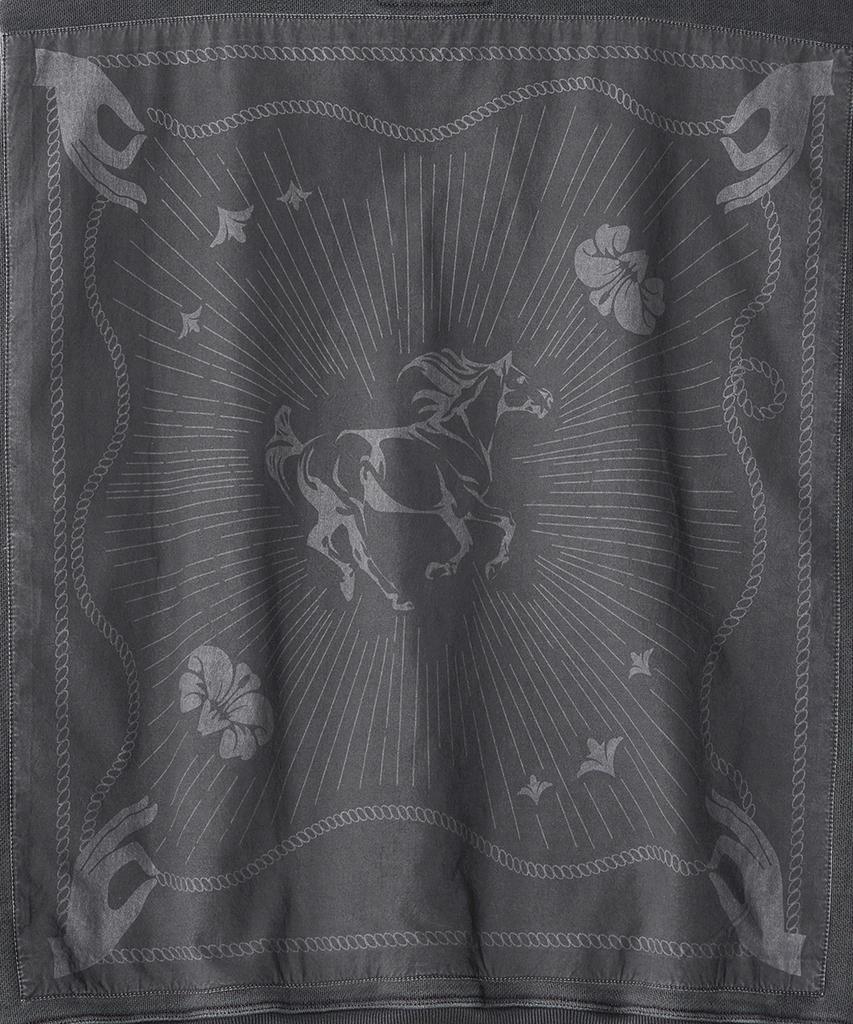 Dev:3 Bandana Garment Dyed Hoodie_Dark Gray