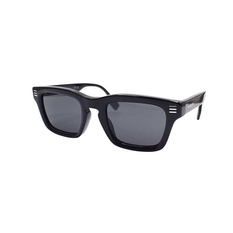 

Burberry B. Stripe Minimalist Square Sunglasses Men sunglasses Black Dark-Gray B4403-F-3001/87 Eyeglass Case+Box (White/Brown Edition Random)