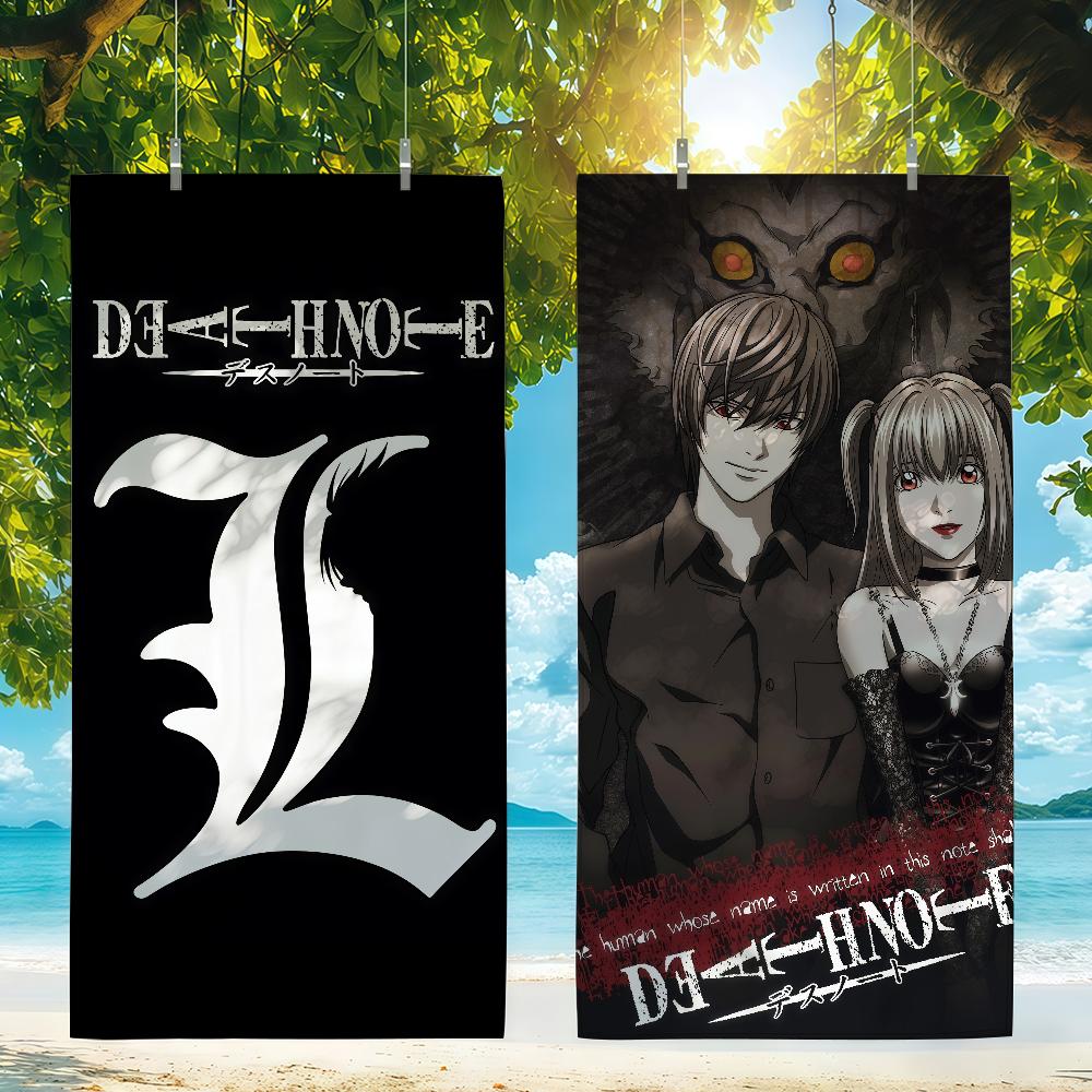 Anime Death Note Towel Beach Towel Travel Lightweight Skin Friendly for Pool Beach Camping Cruise Summer