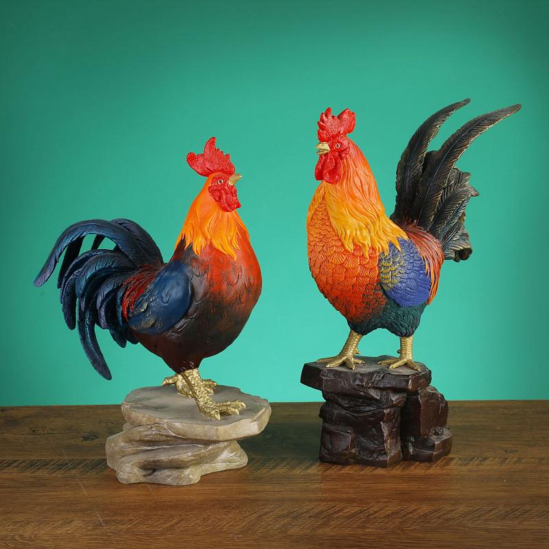Copper Craft Office Decoration Good Luck Chicken Success Ornament