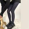 Women Japanese Style JK Vintage Floral Pattern Tights Winter Fall Sweet Girl Jacquard Silky Pantyhose Stockings Leggings