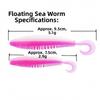 Double Colors Artificial Fishing Worms 7.5cm/10cm Size Jig Fishing Lures  For Carp Fishing