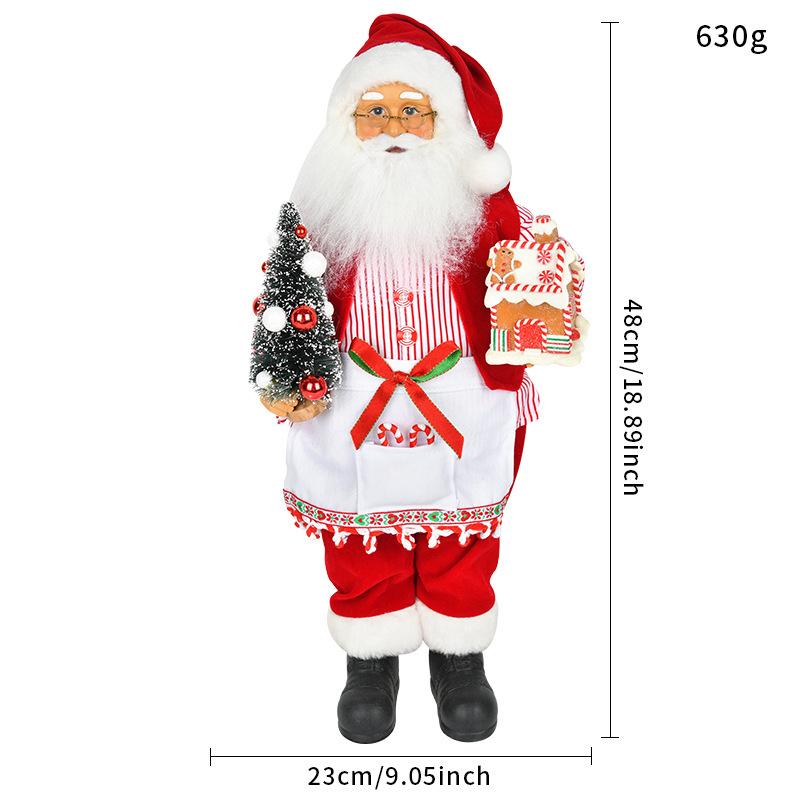 Santa Claus & Grandma Christmas Tree and Window Ornaments Decoration