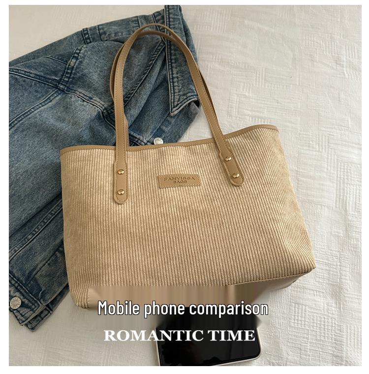 2025 Autumn/Winter Women's Trendy Tote: Casual, Spacious, Distinctive Shoulder Handbag