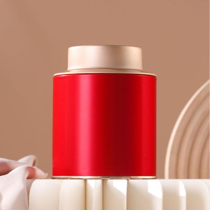 Small Tea Tin Mini Travel Household Sealed Jar Empty Storage Can for Green Black Tea Leaf