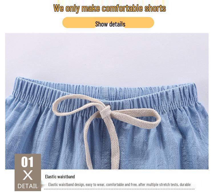 2020 Kids' Cotton Linen Korean-Style Summer Shorts: Trendy, Sporty Fashion