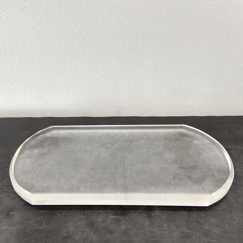 Modern Metal Disc Ornaments Oval Crystal Tray Wine Cabinet Restaurant Furnishings Chinese Model Room Soft Decorations