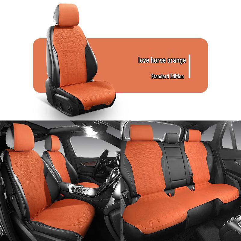 Universal Suede Car Seat Cushion for Four Seasons - Fit for Corolla, Bora, Lavida (Five-Seat, Half-Wrap Style)