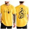 Unisexs Fashion Tshirt Summer Street Round Neck Casual Camisetas Tshirt Music Notes Design TShirts for WoUnisex Unisex Short Sleeve