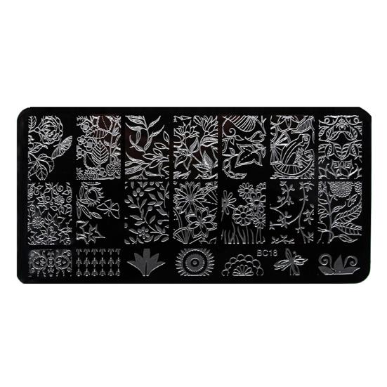Flower Butterfly Nail Art Stamp Template Image Plate Manicure Accessory