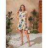 Mini Dress Spring Summer Women Sleeveless Round Neck Geometric Print Flowy Casual Chic Vacation Beach Daily Party Dress