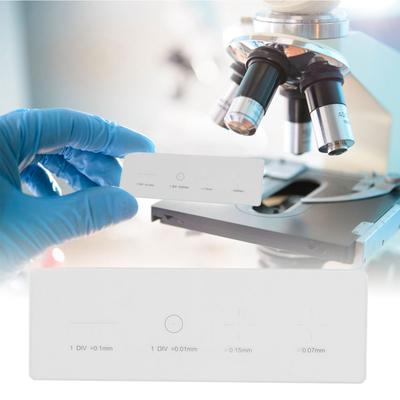 Microscope Objective Micrometer Calibration Slide Glass Stage Micrometer DIV 0.01mm Microscope Micrometer Slide
