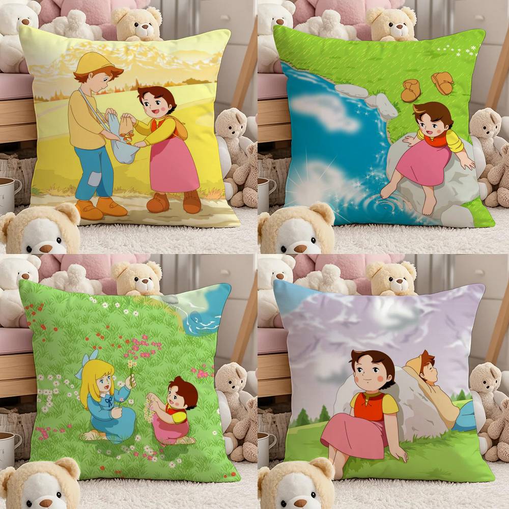 Liebevoller Film Heidi Peter Kissenbezug Komfort Sofa Bett Seidig Elegant Unsichtbarer Reißverschluss Kundenspezifischer Dekorativer Kissenbezug
