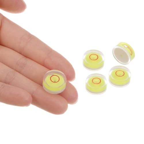 uxcell Round Bubble Level, 15x6mm, Mini Circular Bullseye Spirit Level for Leveling Camera Tripods, Telescopes, Workshops, Turntables, and Photo Frame