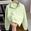 Maglione da Donna a Mezza Zip con Maniche Corte in Saldo