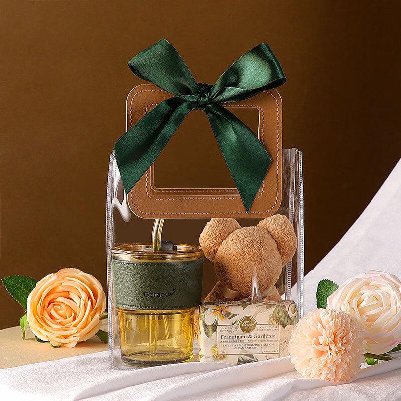 Bamboo Knot Glass Cup Gift Set
