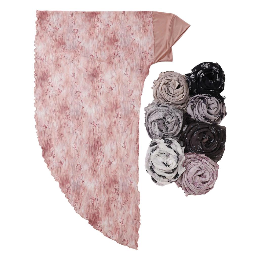 Vintage Mesh Ruched Snood: Elastic Headscarf & Wrap