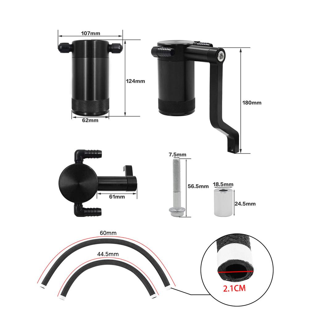 Oil Catch Can Tank 5.7 HEMI Z-Bracket Billet Catch Can for 2011-2021 6.4L Dodge Charger Challenger Chrysler300 Air Oil Separator