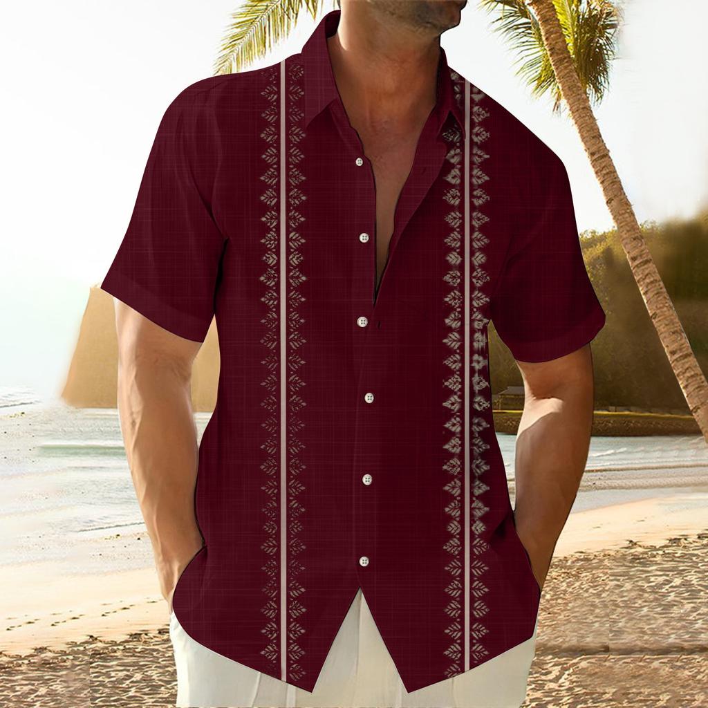 Hawaiian Shirt For Men, Men's Vintage Button Down Bowling Shirts Short Sleeve Summer Beach Shirt