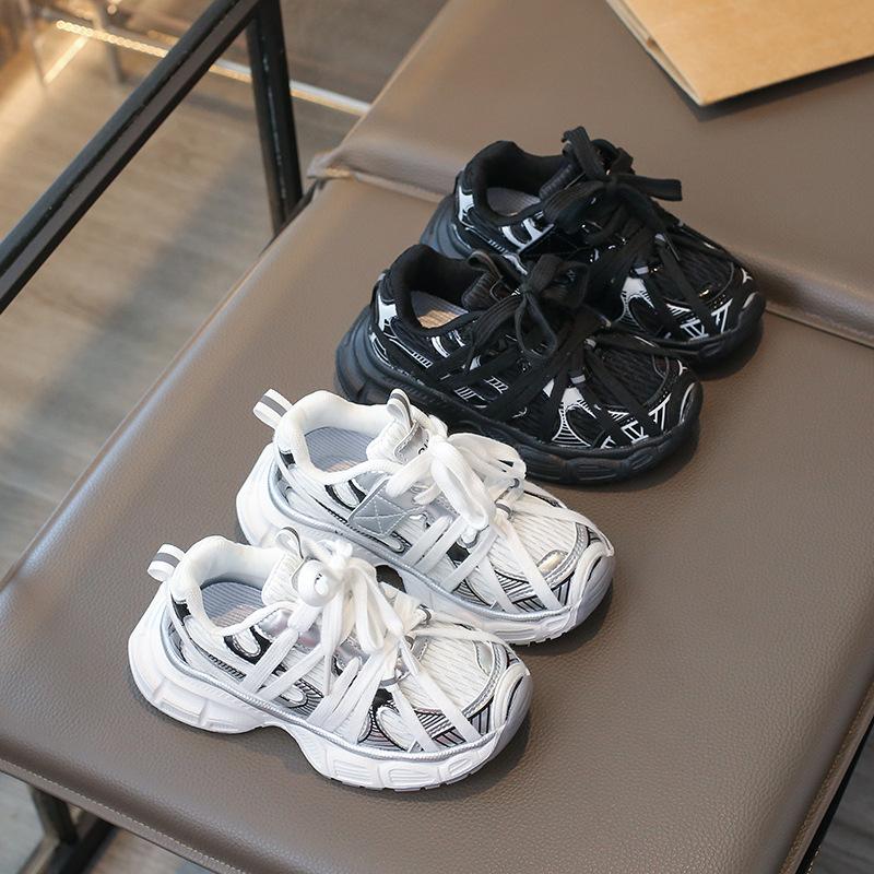 Children's Sports Shoes 2025 Spring New Girls Shoes Spring and Autumn Boys Trendy Breathable Mesh Casual Dad Shoes