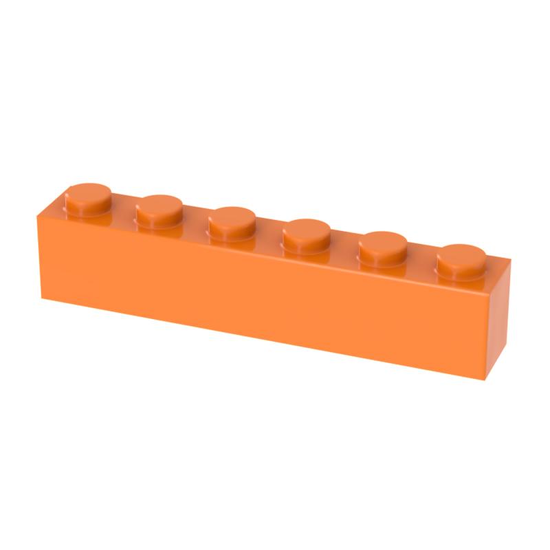 [FunBrick] 10/30/50PCS DIY Bulk Building Blocks 1x6 Dots 40pcs Thick bricks Educational Creative Part classic sets Com