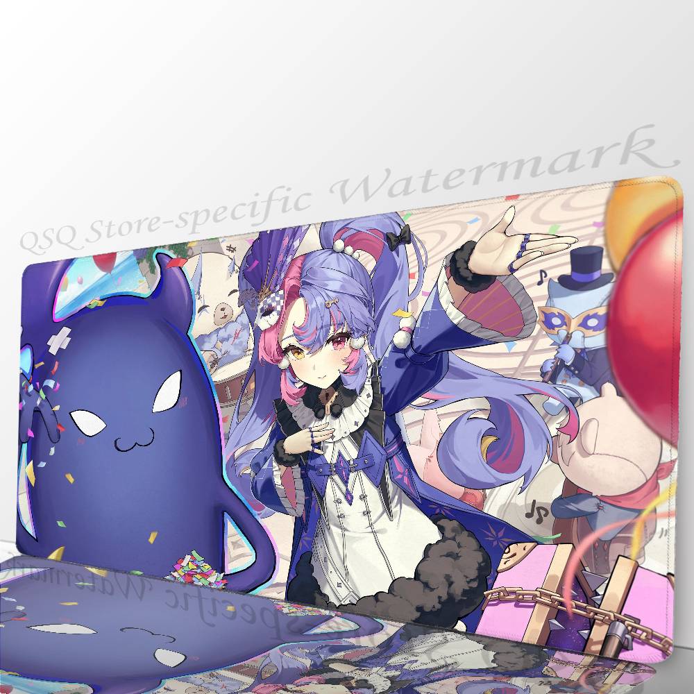 ROCCIA Anime Game W-Wuthering Waves Mousepad Mouse Mat Desk Mat With Pad Gaming Accessories Prime Gaming XXL Keyboard Pad Padd