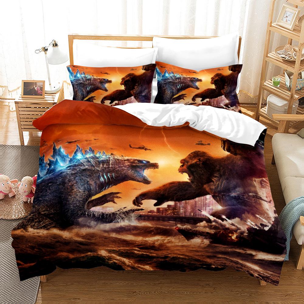 Lyw3D Digital Printing Diy Quilt Set Three-Piece Set European And American Bedding Three-Piece Set