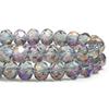 4/6/8mm Transparent Purple Faceted Crystal Beads Abacus Glass Loose Beads For Jewelry Making DIY Bracelet Necklace Accessories