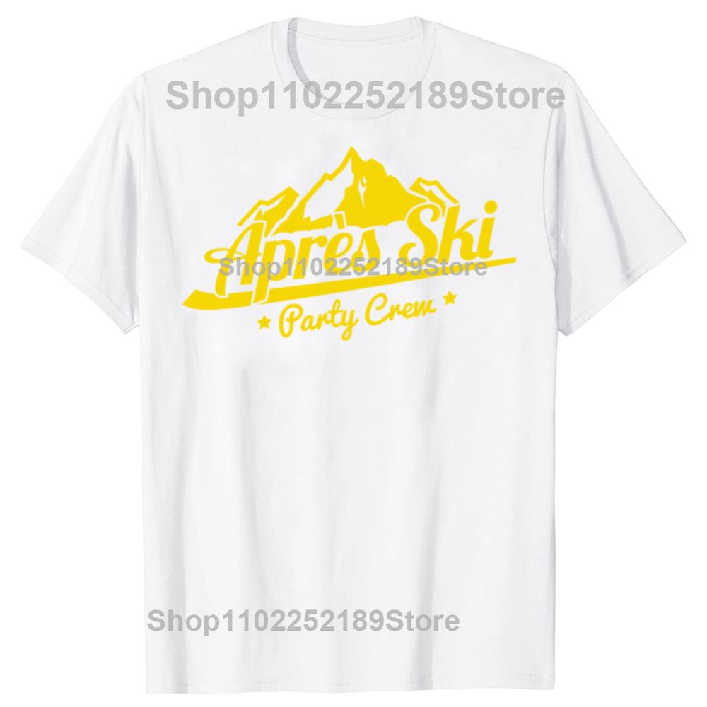 Funny Après Ski Party Crew Graphic Tshirts Men Women Fashion Casual Tshirt 100 Cotton Loose Skiing Mountains Drinking T Shirt