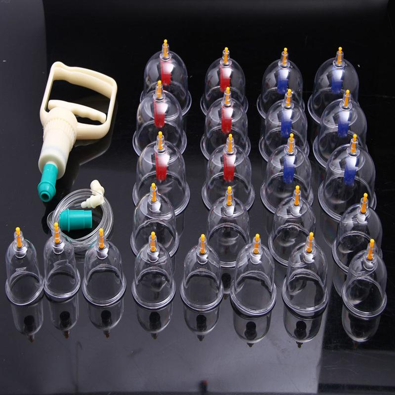 12or24 Pieces Suction Cups Massage Vacuum Cupping Body Massager Plastic Vacuum Suction Therapy Cupping Set Cans for Massage
