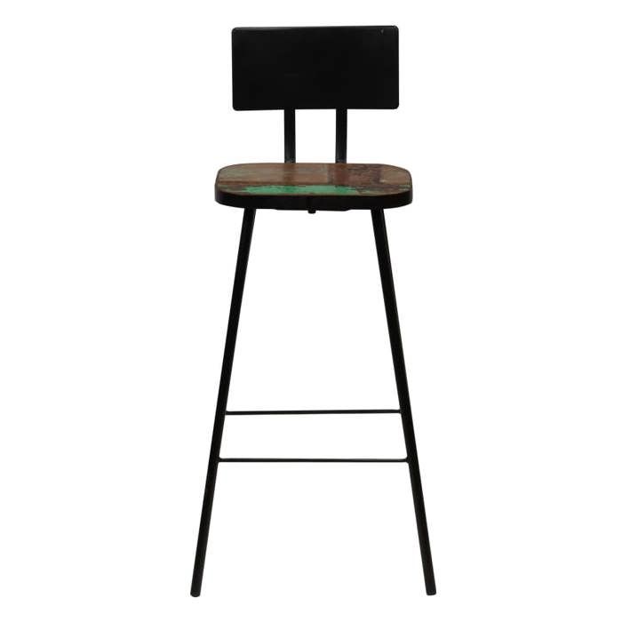 VidaXL 4x Bar Chairs Solid Reclaimed Wood Multicolor Stool 245393