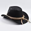 New Western Cowboy Hats Vintage Roll Brim Gentleman Cowgirl Jazz Hat Holidays Party Cosplay Hat