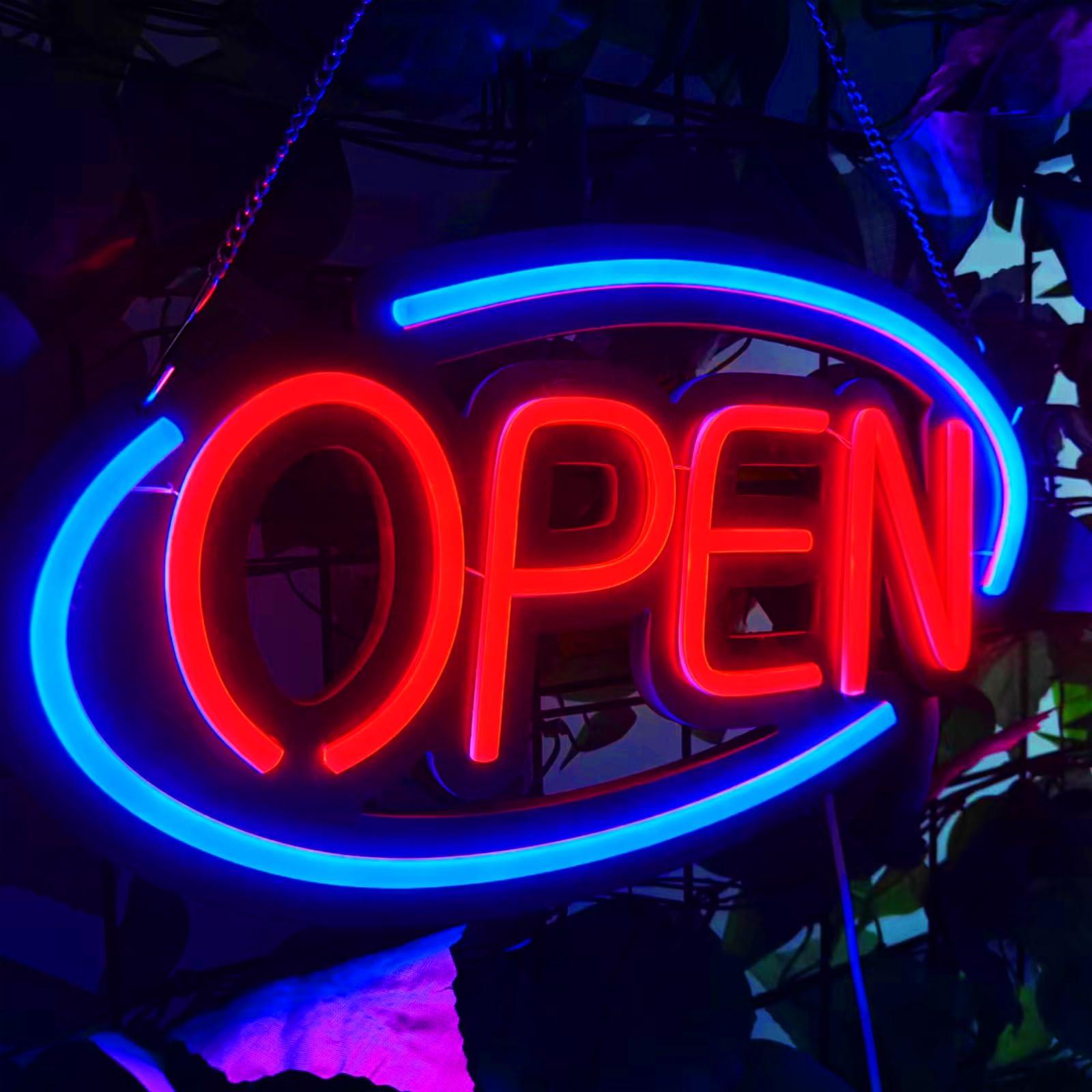 

Open Neon Sign, Bright Neon Open Light Led Sign Dimmable For Business Window Walls Office Store Bar