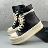 NEW 2025  Men Motorcycle Boots Platform Leather Luxury Trainers High Top Sneakers Lace Up Zip Autumn Black Designer Shoes