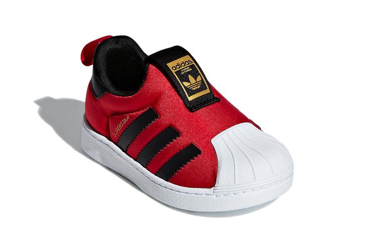 adidas Scarpe Originals Superstar 360 I in Tessuto Antiscivolo Basse per Bambini Piccoli Rosso Nero Neonato e Bambino Piccolo CG6581