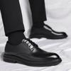 Leather shoes men's autumn dress British men's shoes low-top black with suit leather shoes 2025