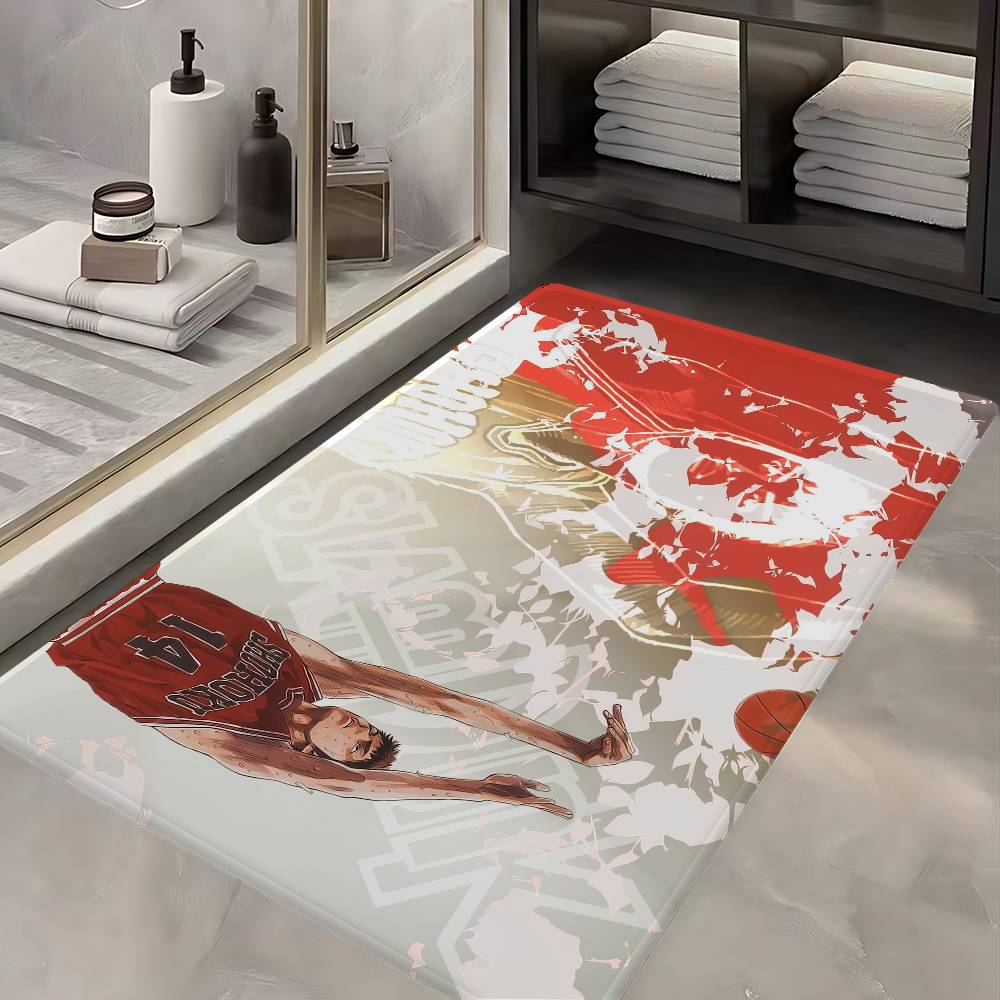 Basketball Anime S-Slam D-Dunk Bathroom Mat Kids Room Bedroom Decoration Balcony Anti-Slip Doormat Living Room Welcome Rug