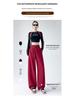 Women's High-Waist Wide-Leg Sweatpants: Autumn/Winter Thickened Velvet Casual Pants