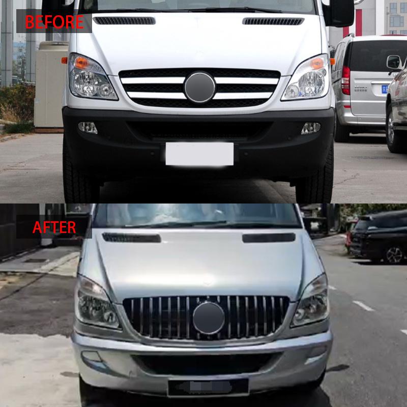 For Mercedes-Benz Sprinter W906 2009 2010 2011 2012 2013 ABS Grills Front Bumper Grille Hood Tuning Racing Grill