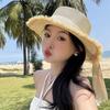 Summer seaside vacation beach hat women's new sunscreen straw hat simple and fashionable versatile sunshade straw hat
